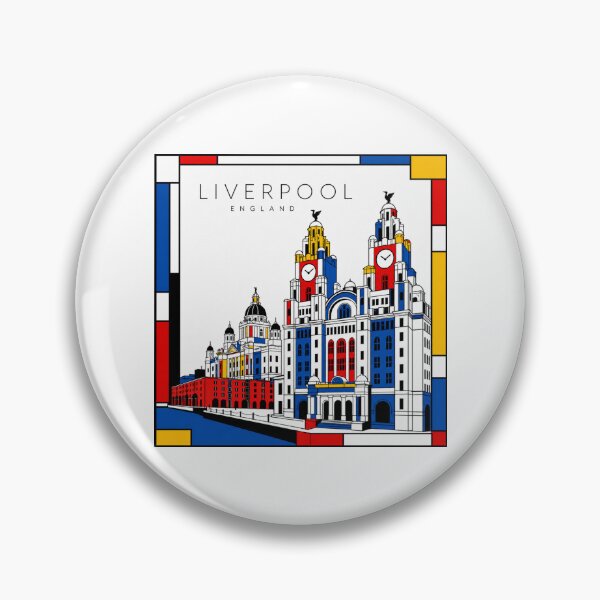 Item preview, Liverpool Mondrian style poster 3D designed and sold by CMYKStudio.