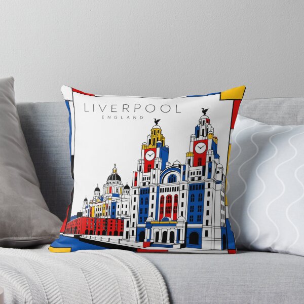 Item preview, Liverpool Mondrian style poster 3D designed and sold by CMYKStudio.