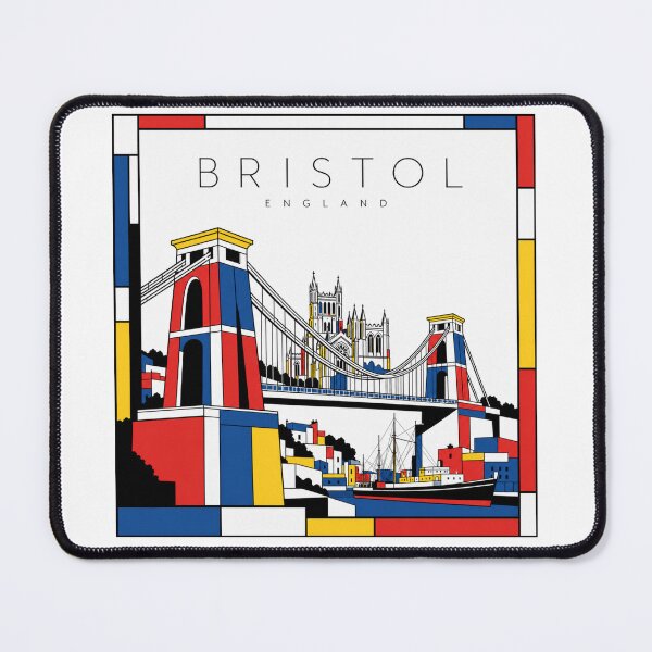 Item preview, Bristol Mondrian style poster 3D designed and sold by CMYKStudio.