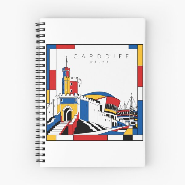 Item preview, Cardiff Mondrian style poster 3D designed and sold by CMYKStudio.