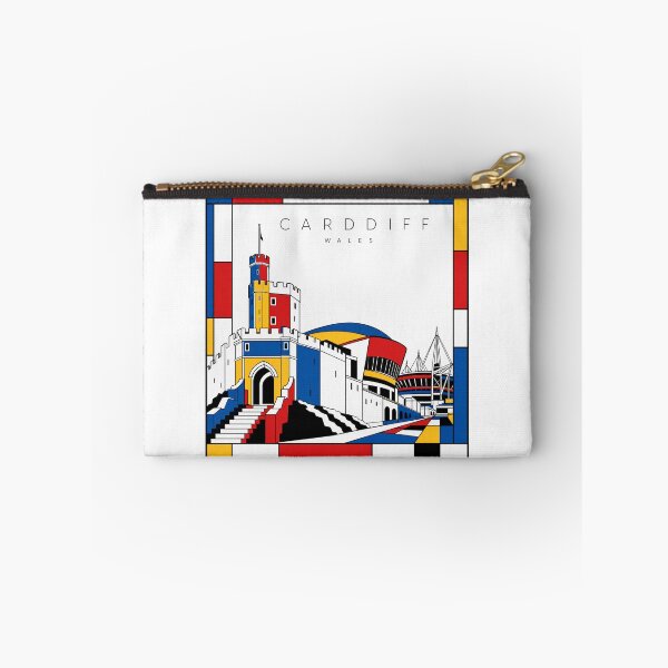 Item preview, Cardiff Mondrian style poster 3D designed and sold by CMYKStudio.
