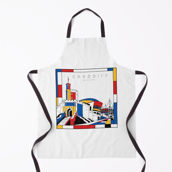 Item preview, Cardiff Mondrian style poster 3D designed and sold by CMYKStudio.