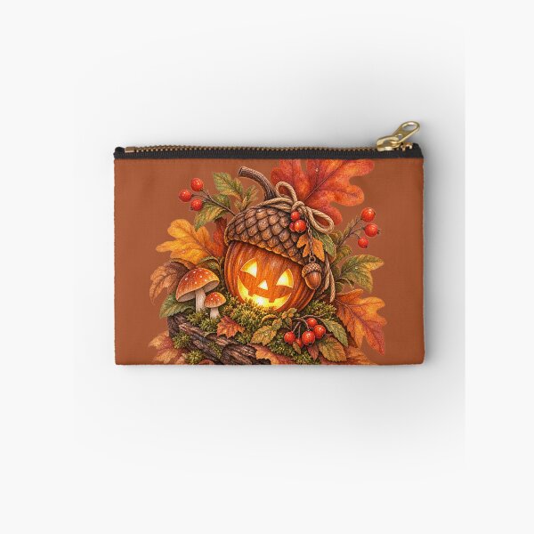 Item preview, Cottagecore Jack-o-Lantern Acorn Watercolor Art – Whimsical Halloween Print designed and sold by MagicMakerPh.