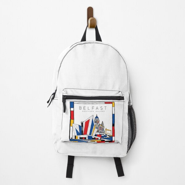 Item preview, Belfast Mondrian style poster 3D designed and sold by CMYKStudio.