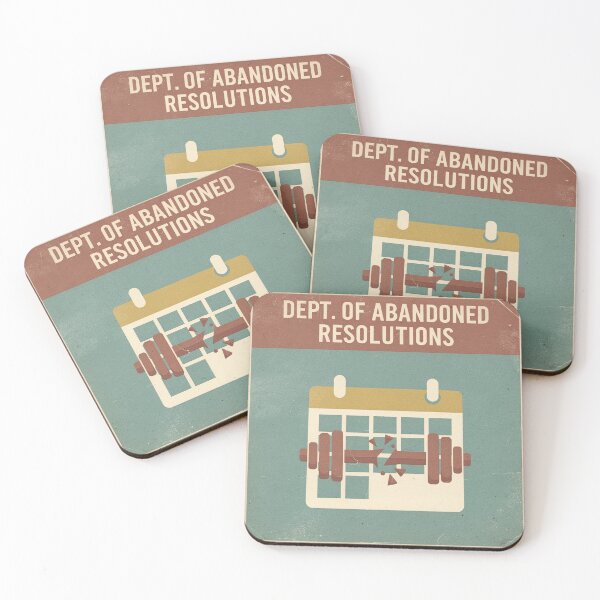 Item preview, Department of Abandoned New Year Resolutions Retro Poster designed and sold by PictorialWhimsy.