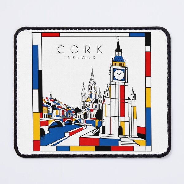 Item preview, Cork Mondrian style poster 3D designed and sold by CMYKStudio.
