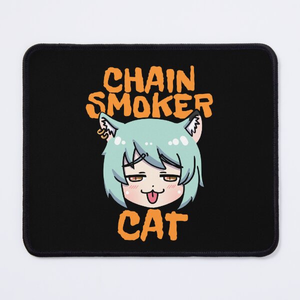 Item preview, Chainsmoker cat yani neko yaniko designed and sold by Morcawork.