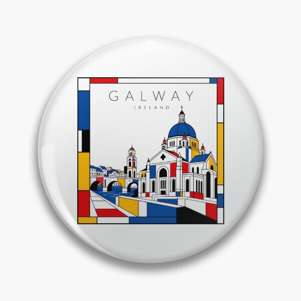 Item preview, Galway Mondrian style poster 3D designed and sold by CMYKStudio.