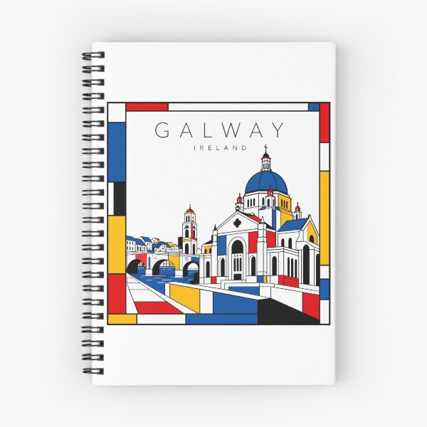 Item preview, Galway Mondrian style poster 3D designed and sold by CMYKStudio.