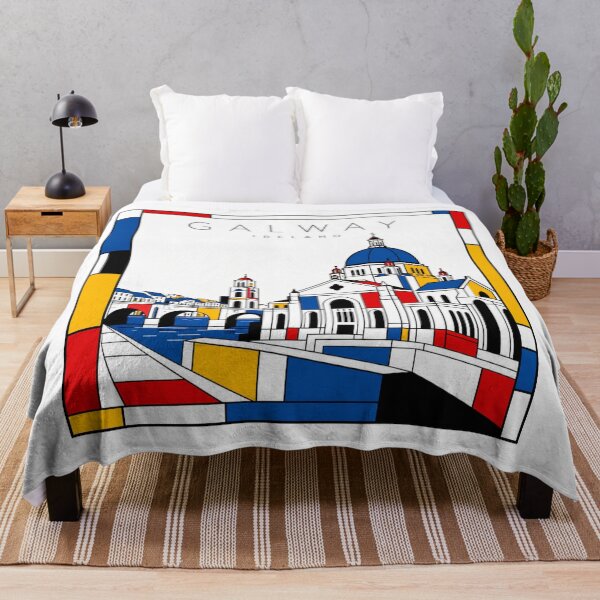 Item preview, Galway Mondrian style poster 3D designed and sold by CMYKStudio.