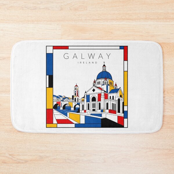 Item preview, Galway Mondrian style poster 3D designed and sold by CMYKStudio.