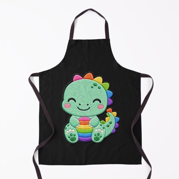 Item preview, Rainbow Dinosaur Embroidery Patch Illustration designed and sold by ColorSplash123.