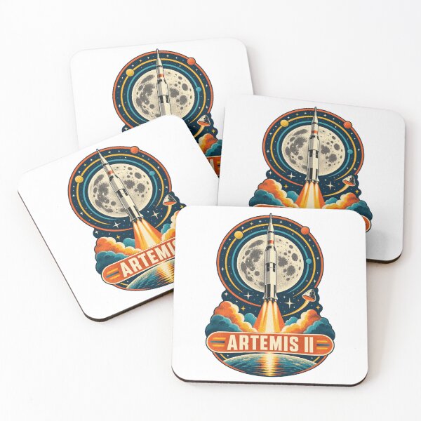 Item preview, Artemis II Vintage Space Mission Rocket Launch Sticker designed and sold by Promoffy.