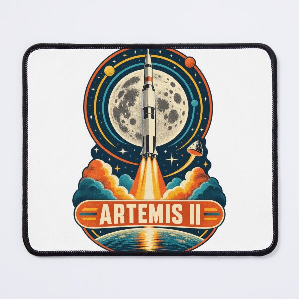 Item preview, Artemis II Vintage Space Mission Rocket Launch Sticker designed and sold by Promoffy.