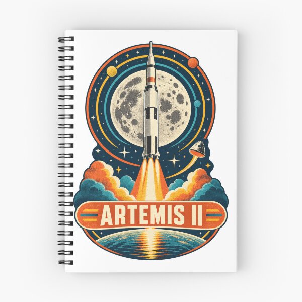 Item preview, Artemis II Vintage Space Mission Rocket Launch Sticker designed and sold by Promoffy.