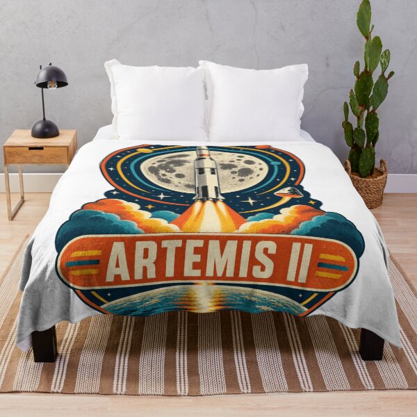 Item preview, Artemis II Vintage Space Mission Rocket Launch Sticker designed and sold by Promoffy.