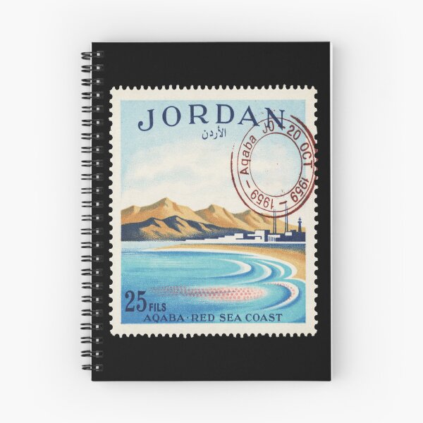 Item preview, Aqaba Jordan Red Sea Coast Gulf Mountains Stamp Sticker designed and sold by stickercuffs.