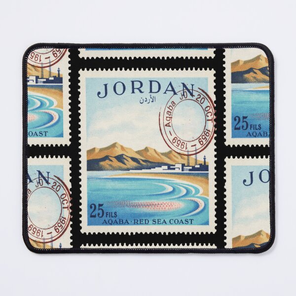 Item preview, Aqaba Jordan Red Sea Coast Gulf Mountains Stamp Sticker designed and sold by stickercuffs.