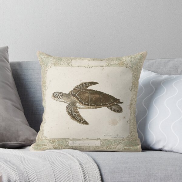 Item preview, Vintage Sea Turtle Natural History Specimen Plate Wall Decor designed and sold by PictorialWhimsy.