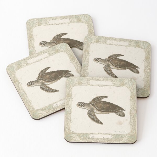 Item preview, Vintage Sea Turtle Natural History Specimen Plate Wall Decor designed and sold by PictorialWhimsy.