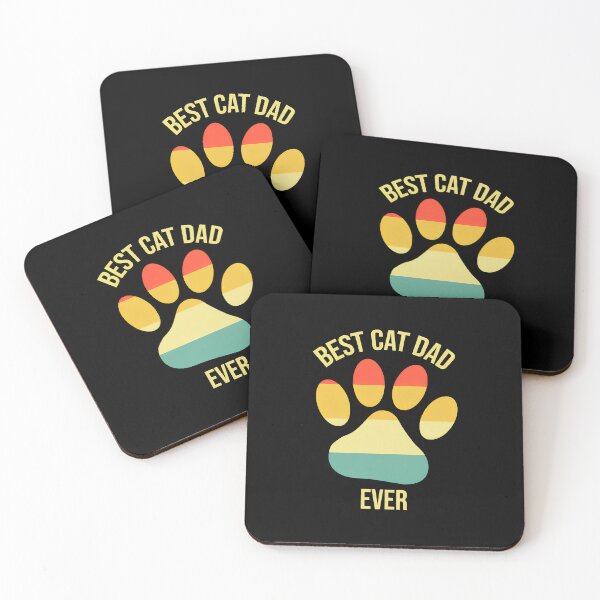 Item preview, Best Cat Dad Ever Paw Print Retro Vintage Graphic designed and sold by Dmo3HarkoArt.