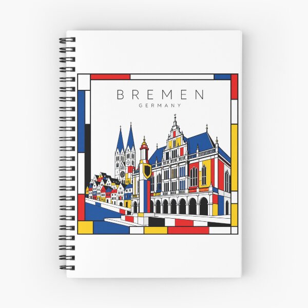 Item preview, Bremen Mondrian style poster 3D designed and sold by CMYKStudio.