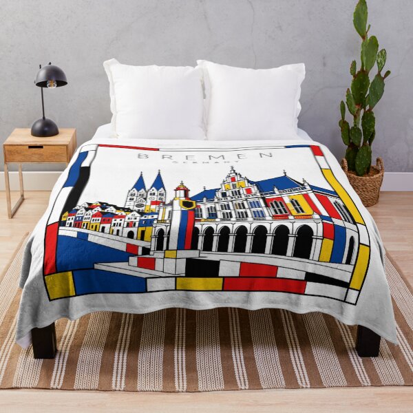 Artikelvorschau, Bremen Mondrian-Poster 3D entworfen und verkauft von CMYKStudio.
