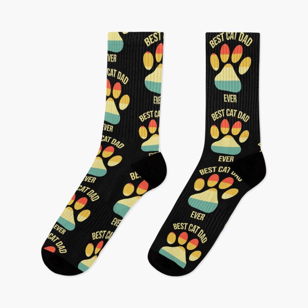 Item preview, Best Cat Dad Ever Paw Print Retro Vintage Graphic designed and sold by Dmo3HarkoArt.