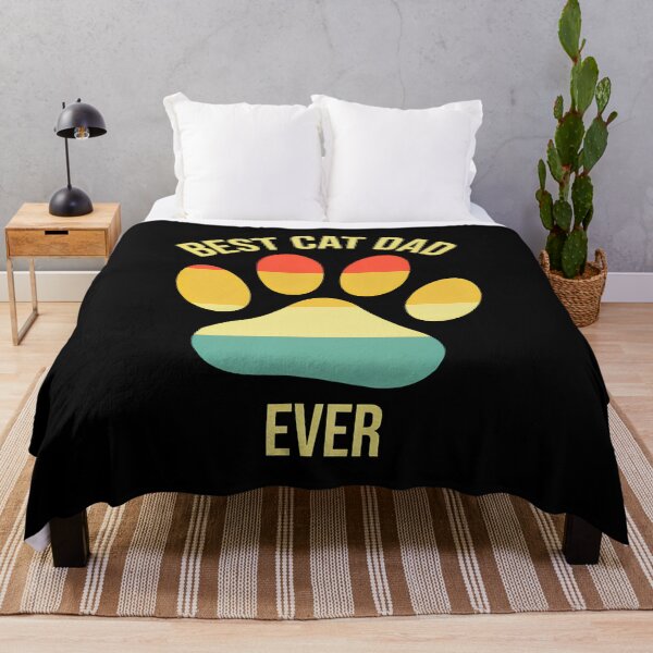 Item preview, Best Cat Dad Ever Paw Print Retro Vintage Graphic designed and sold by Dmo3HarkoArt.