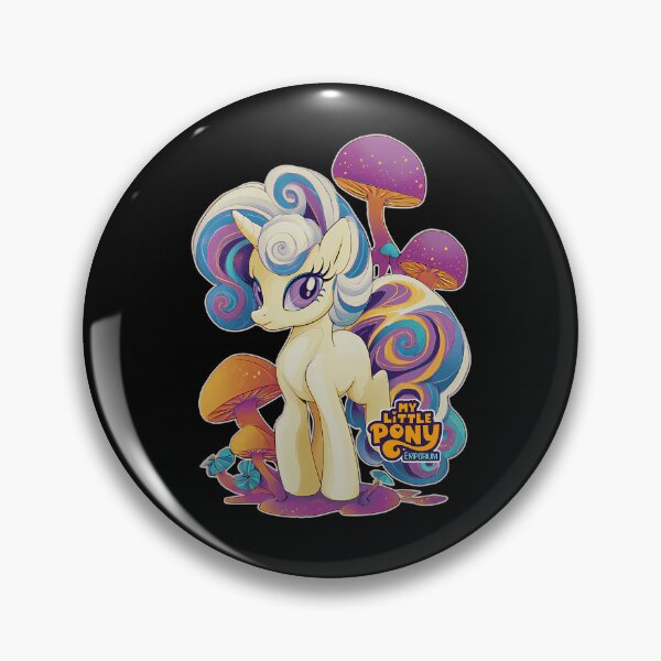 Item preview, Unicorn With Swirled Mane And Tail Standing Near Glowing Mushrooms designed and sold by STURN3R.