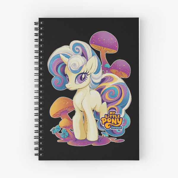 Item preview, Unicorn With Swirled Mane And Tail Standing Near Glowing Mushrooms designed and sold by STURN3R.