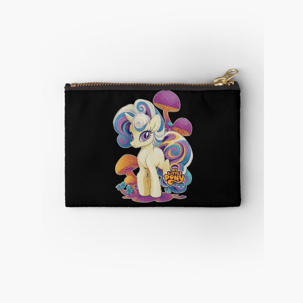 Item preview, Unicorn With Swirled Mane And Tail Standing Near Glowing Mushrooms designed and sold by STURN3R.