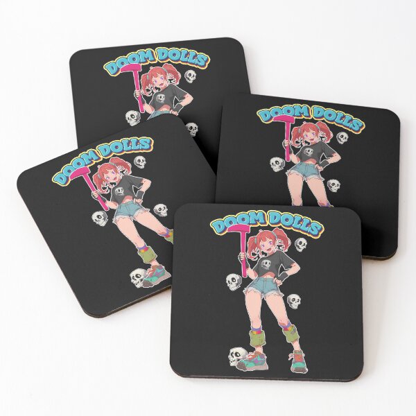 Item preview, Young Woman With Pigtails Holding Pink Hammer Surrounded By Skulls designed and sold by STURN3R.