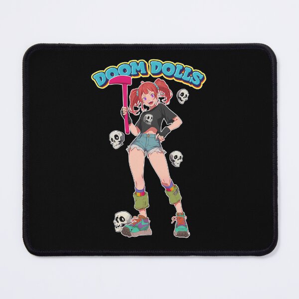 Item preview, Young Woman With Pigtails Holding Pink Hammer Surrounded By Skulls designed and sold by STURN3R.