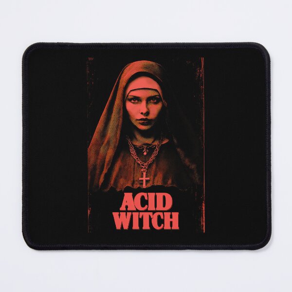 Item preview, Nun Portrait With Cross Necklace In Red Monochrome designed and sold by STURN3R.