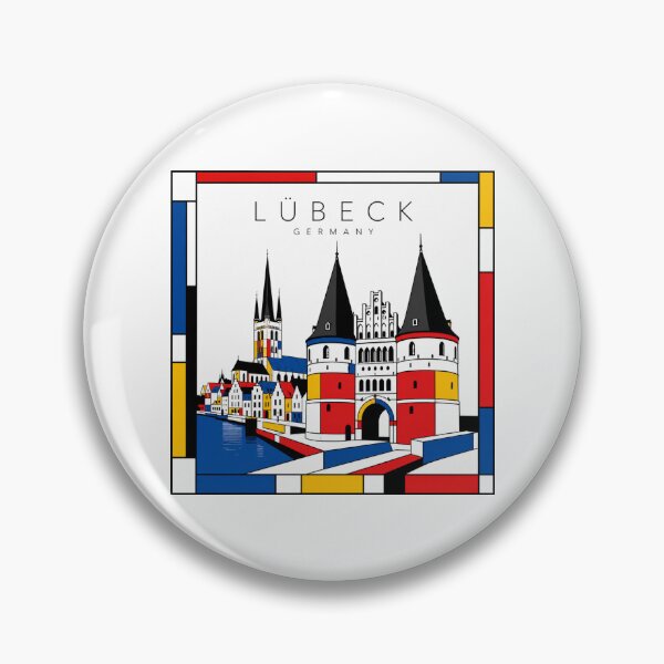 Item preview, Lubeck Mondrian style poster 3D designed and sold by CMYKStudio.