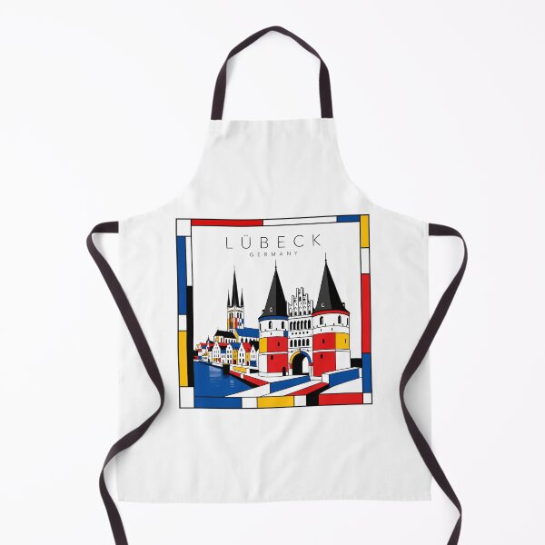 Item preview, Lubeck Mondrian style poster 3D designed and sold by CMYKStudio.