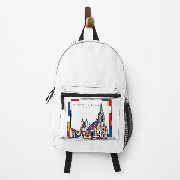 Item preview, Freiburg im Breisgau Mondrian style poster 3D designed and sold by CMYKStudio.
