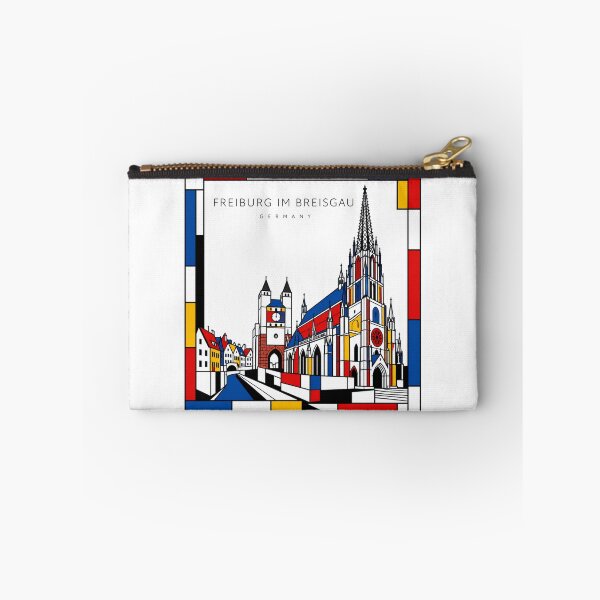 Item preview, Freiburg im Breisgau Mondrian style poster 3D designed and sold by CMYKStudio.