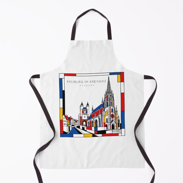 Item preview, Freiburg im Breisgau Mondrian style poster 3D designed and sold by CMYKStudio.