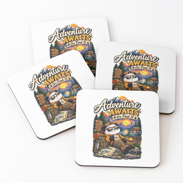 Item preview, Adventure Awaits Go Find It Vintage Travel Panda Design designed and sold by lovepower.