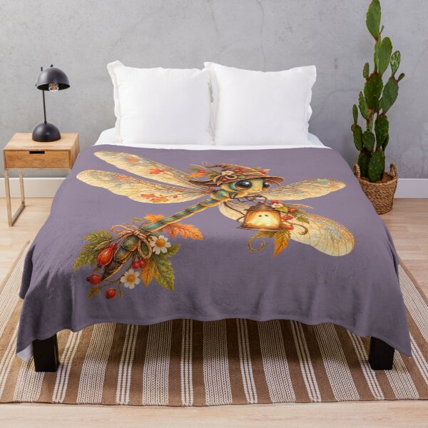 Item preview, Cottagecore Lantern Dragonfly Watercolor Art – Whimsical Halloween Print designed and sold by MagicMakerPh.