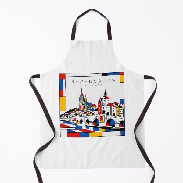 Item preview, Regensburg Mondrian style poster 3D designed and sold by CMYKStudio.