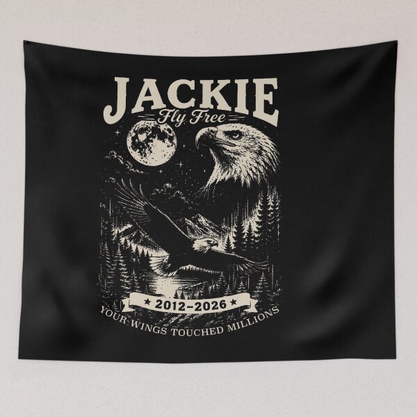 Item preview, Fly Free Jackie Big Bear Eagle Memorial Tribute designed and sold by Amerakstore.