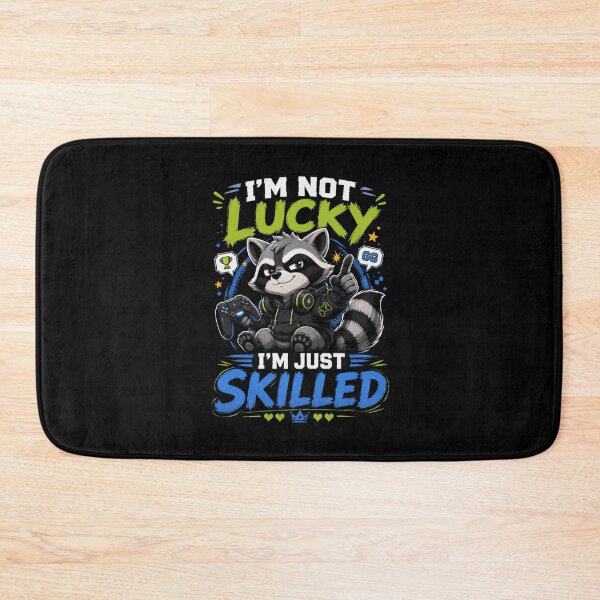 Item preview, I’m Not Lucky I’m Just Skilled Raccoon Gamer T-Shirt – Funny Gaming Graphic Tee designed and sold by Artimax-Studio.