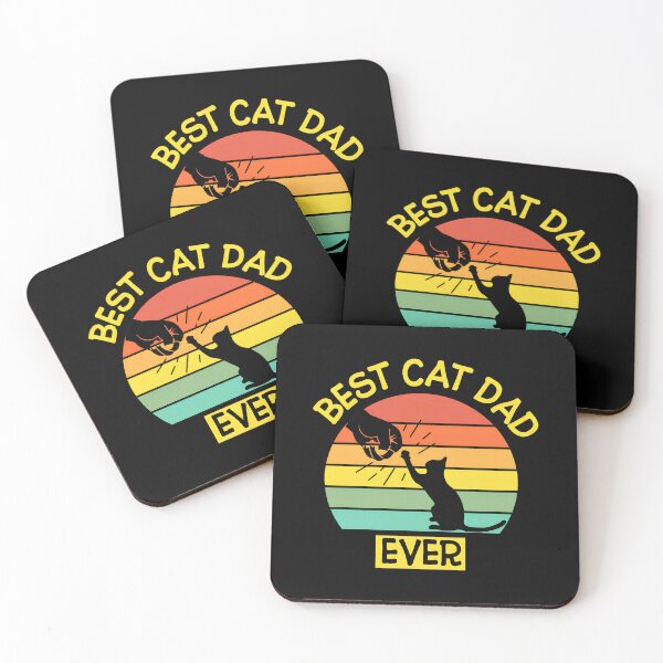 Item preview, Best Cat Dad Ever Retro Sunset Feline Father designed and sold by Dmo3HarkoArt.