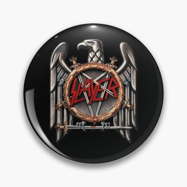 Item preview, Metallic Crest Eagle With Outspread Wings Behind Pentagram Shield Pierced By Swords designed and sold by GenesisKohler.