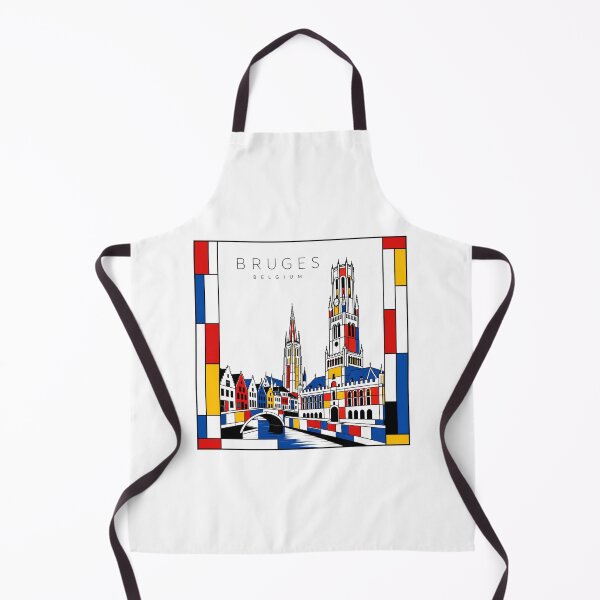 Item preview, Bruges Mondrian style poster 3D designed and sold by CMYKStudio.