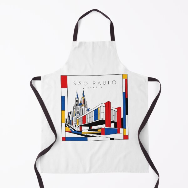Item preview, Sao Paulo Mondrian style poster 3D designed and sold by CMYKStudio.