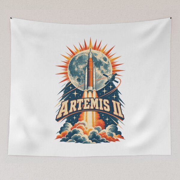 Item preview, Artemis II Lunar Mission Rocket Launch Graphic designed and sold by Promoffy.